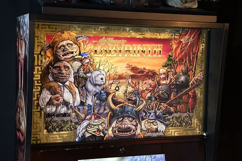 Labyrinth Pinball - Gold Mirrored Backglass