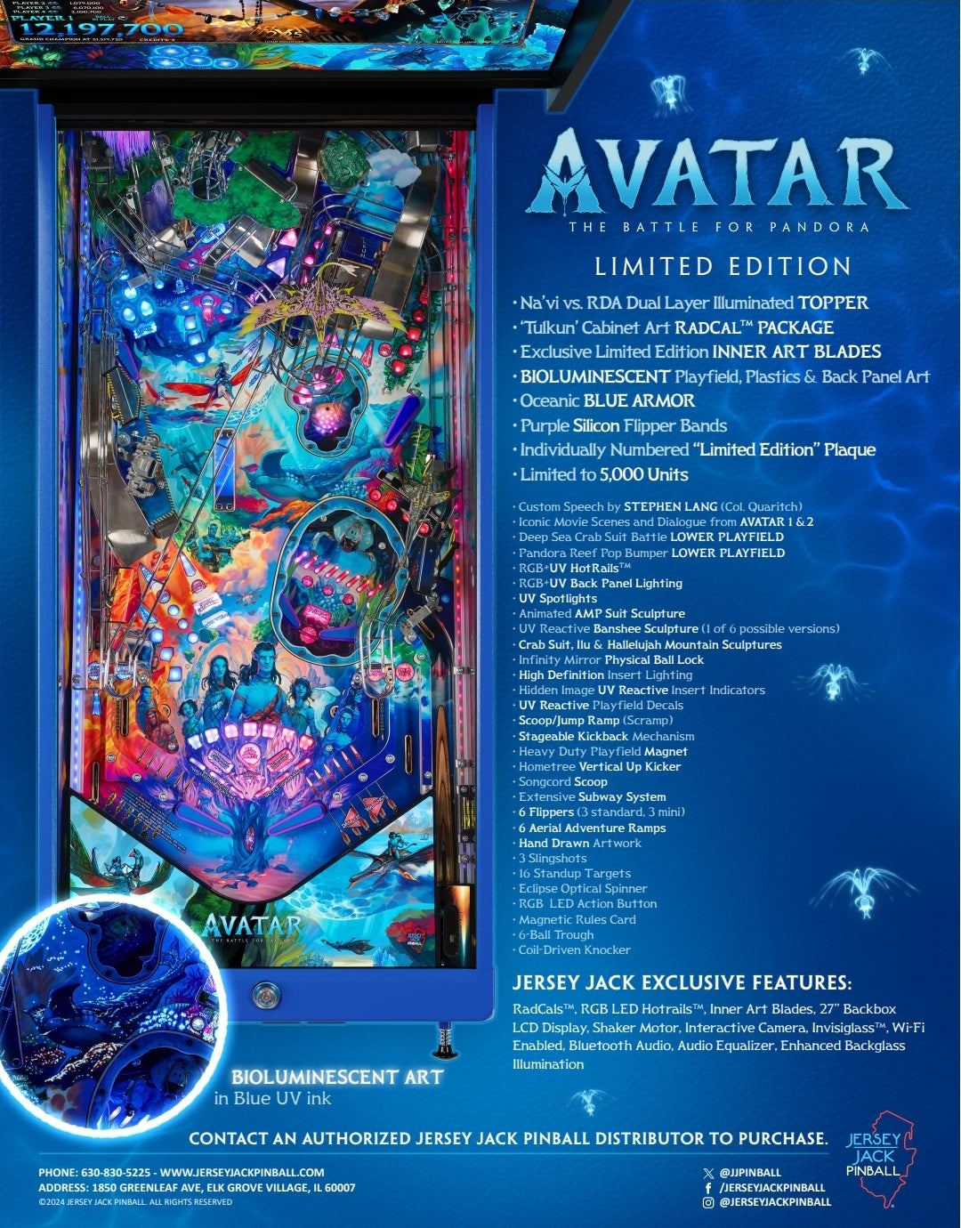 Avatar: The Battle for Pandora Limited Edition Pinball Machine
