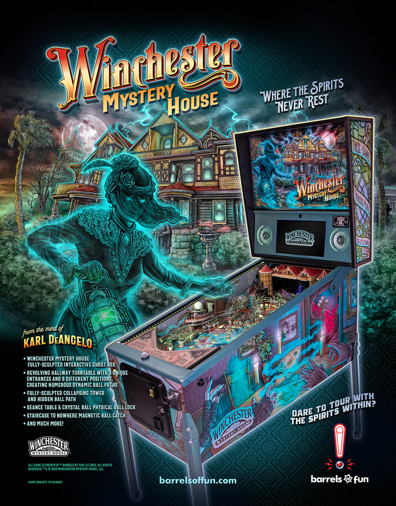 Winchester Mystery House Pinball Machine - Deposit