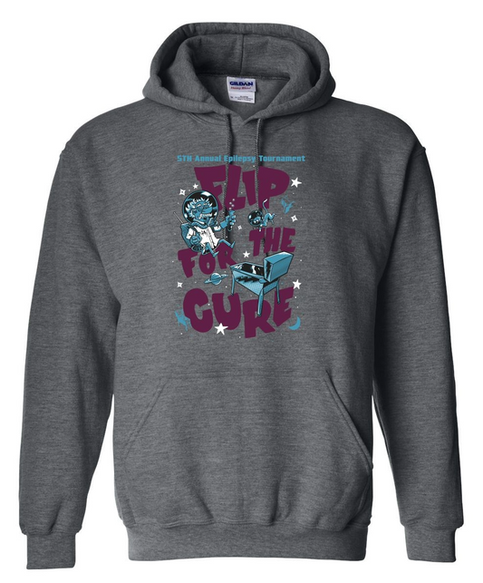 2026 5th Annual Epilepsy Flip for the Cure Hoodie - Heathered Grey - Pre-Order